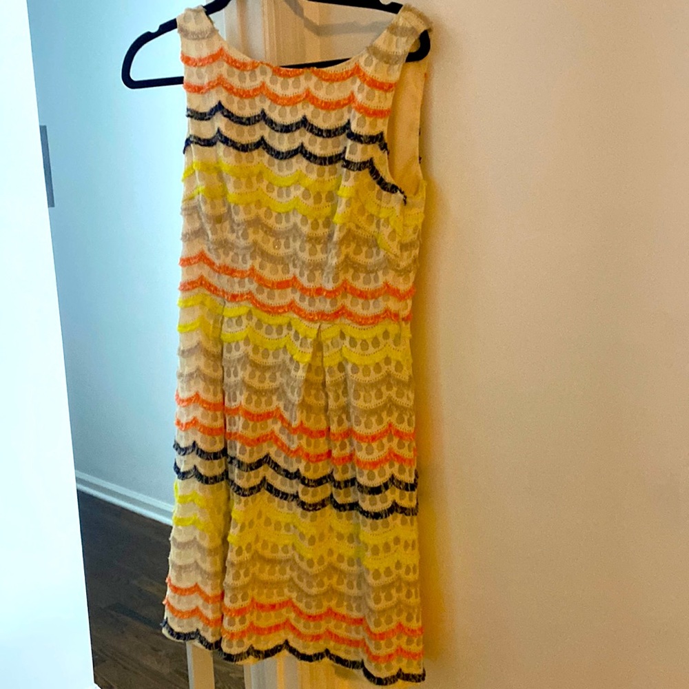 Trina Turk mini fringe dress size 6